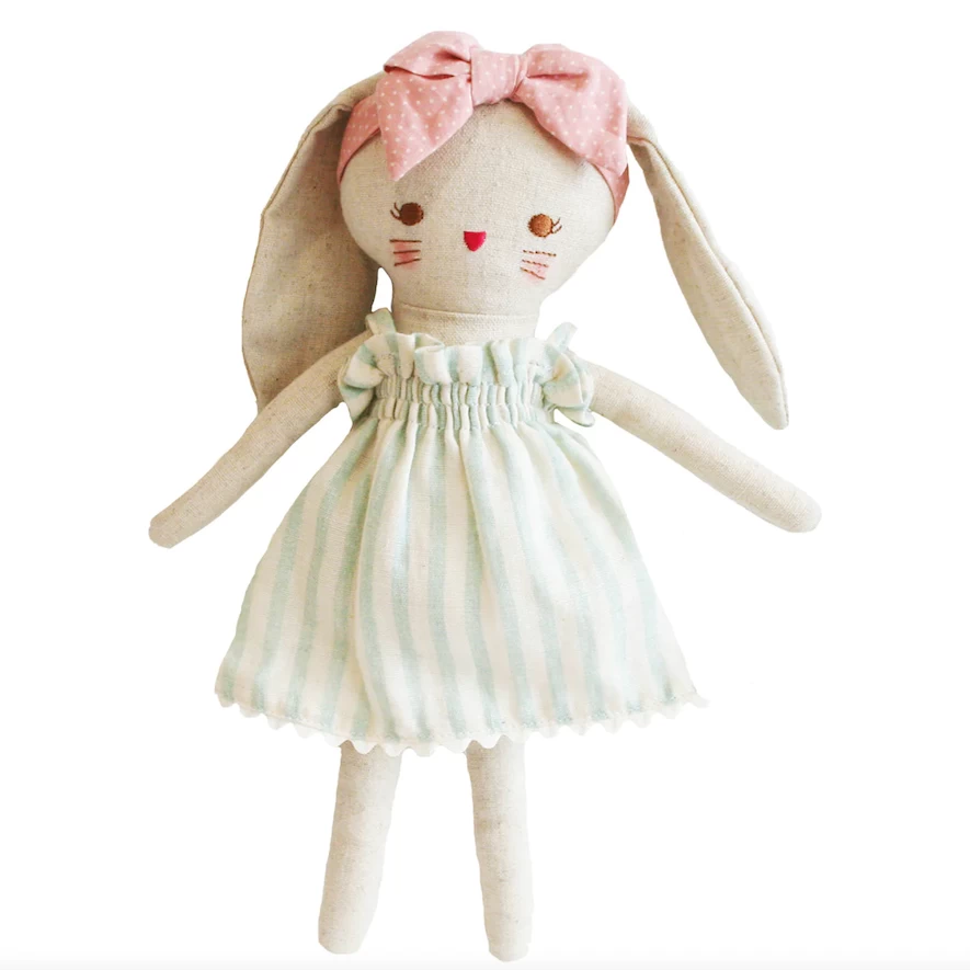 BOPSY BUNNY - SAGE STRIPE 1 BOPSY BUNNY - SAGE STRIPE