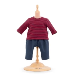 Corolle STRIPED T-SHIRT AND PANT SET FOR 14 INCH DOLL