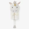 WHITE UNICORN HOODED BABY BATH WRAP