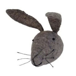 GREY HARE HEAD WALL MOUNT