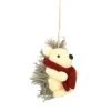 HEDGEHOG CREAM AND BROWN ORNAMENT