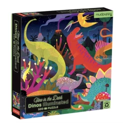 DINOS ILLUMINATED 500 PIECE GLOW IN THE DARK PUZZLE