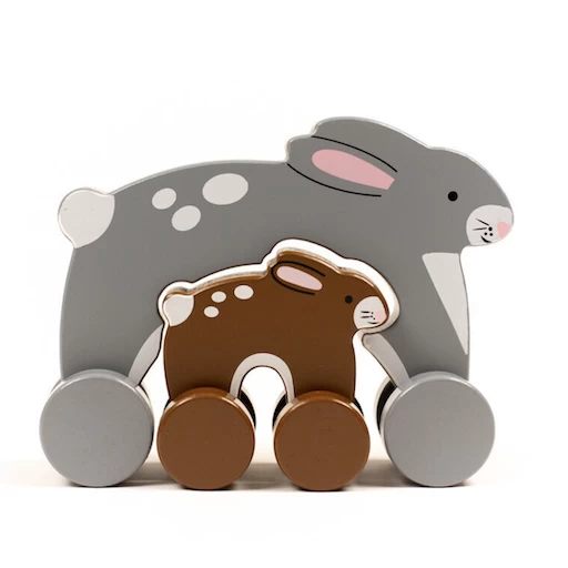BIG AND LITTLE BUNNY PUSH TOY 1 BIG AND LITTLE BUNNY PUSH TOY