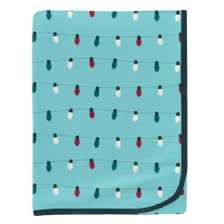 PRINT SWADDLING BLANKET IN ICEBERG HOLIDAY LIGHTS