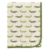 PRINT SWADDLING BLANKET IN NATURAL CROCODILE