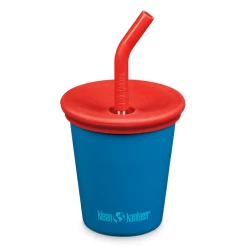 Klean Kanteen KIDS CUP 10oz WITH KIDS STRAW IN MYKONOS BLUE