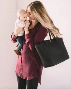 Little Unicorn BROOKSIDE TOTE BLACK -Kind Buurt little unicorn brookside tote black 2