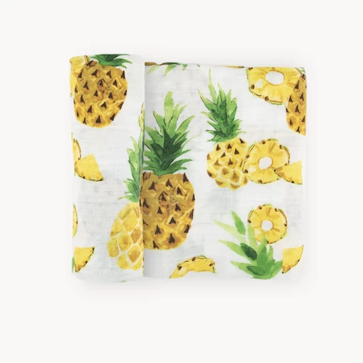 Little Unicorn FRESH PINEAPPLE COTTON MUSLIN SWADDLE SINGLE 1 Little Unicorn FRESH PINEAPPLE COTTON MUSLIN SWADDLE SINGLE