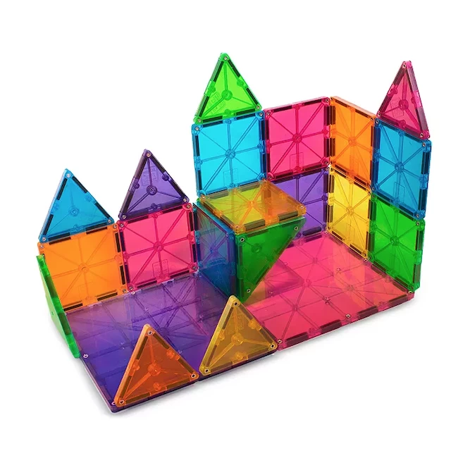 MAGNA-TILES CLEAR COLORS 32 PIECE SET 2 MAGNA-TILES CLEAR COLORS 32 PIECE SET - Afbeelding 2