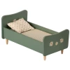 Maileg WOODEN BED-MINI MINT BLUE