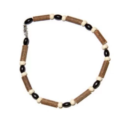 HAZEL WOOD BROWN CREAM BABY NACKLACE