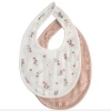 Mushie MUSLIN BIB 2-PACK IN BLUSH/PINK FLORAL