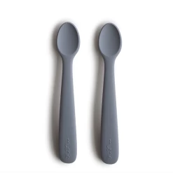 Mushie FINGER TOOTHBRUSH - TRADEWINDS/STONE -Kind Buurt mushie silicone feeding spoons tradewinds 3