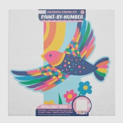 Ooly COLORIFIC CANVAS PAINT BY NUMBER KIT - BRILLIANT BIRD