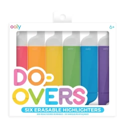 Ooly DO-OVER ERASABLE HIGHLIGHTERS SET OF 6