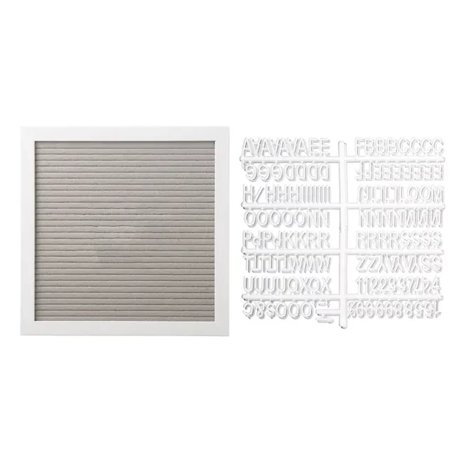 Pearhead LETTER BOARD SET, FELT 10X10 - GRAY 2 Pearhead LETTER BOARD SET, FELT 10X10 - GRAY - Afbeelding 2