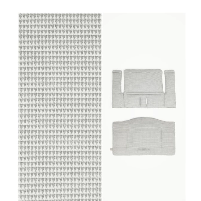 Stokke TRIPP TRAPP HIGH CHAIR COMPLETE NATURAL WITH NORDIC GREY CUSHION AND TRAY 3 Stokke TRIPP TRAPP HIGH CHAIR COMPLETE NATURAL WITH NORDIC GREY CUSHION AND TRAY - Afbeelding 3