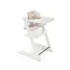 Stokke TRIPP TRAPP HIGH CHAIR COMPLETE WHITE WITH SILVER STARS CUSHION AND TRAY