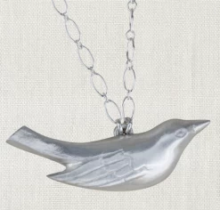 MAMA BIRD NECKLACE 17” STERLING SILVER NECKLACE