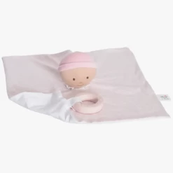 Tikiri CHERUB BABY COMFORTER WITH TEETHER IN PINK
