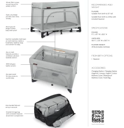 Uppababy REMI TRAVEL CRIB & PLAYARD IN STELLA -Kind Buurt uppababy remi travel crib playard in stella 4